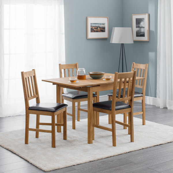 Three Posts Carmel Extendable Solid Oak Dining Set & Reviews Wayfair